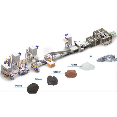 リサイクル製造施設 7500kgの太陽光パネルシステム