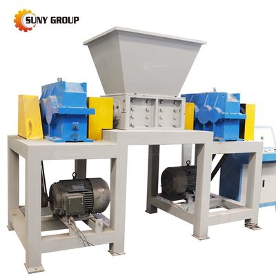 電子廃棄物 プラスチック廃棄物 メタルリサイクル 15kWのパワーで二重シャフト シュレッダーマシン