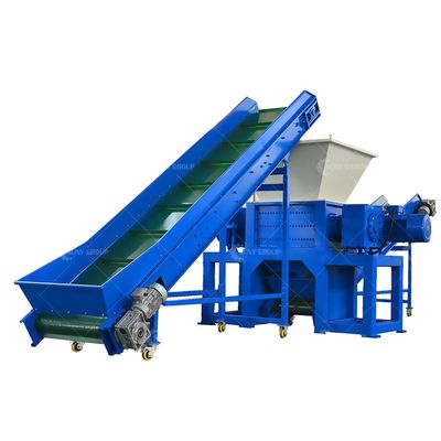 800-5000kg/h 容量 二重軸スクラップ 鉄製スラッダー D2ブレード材料